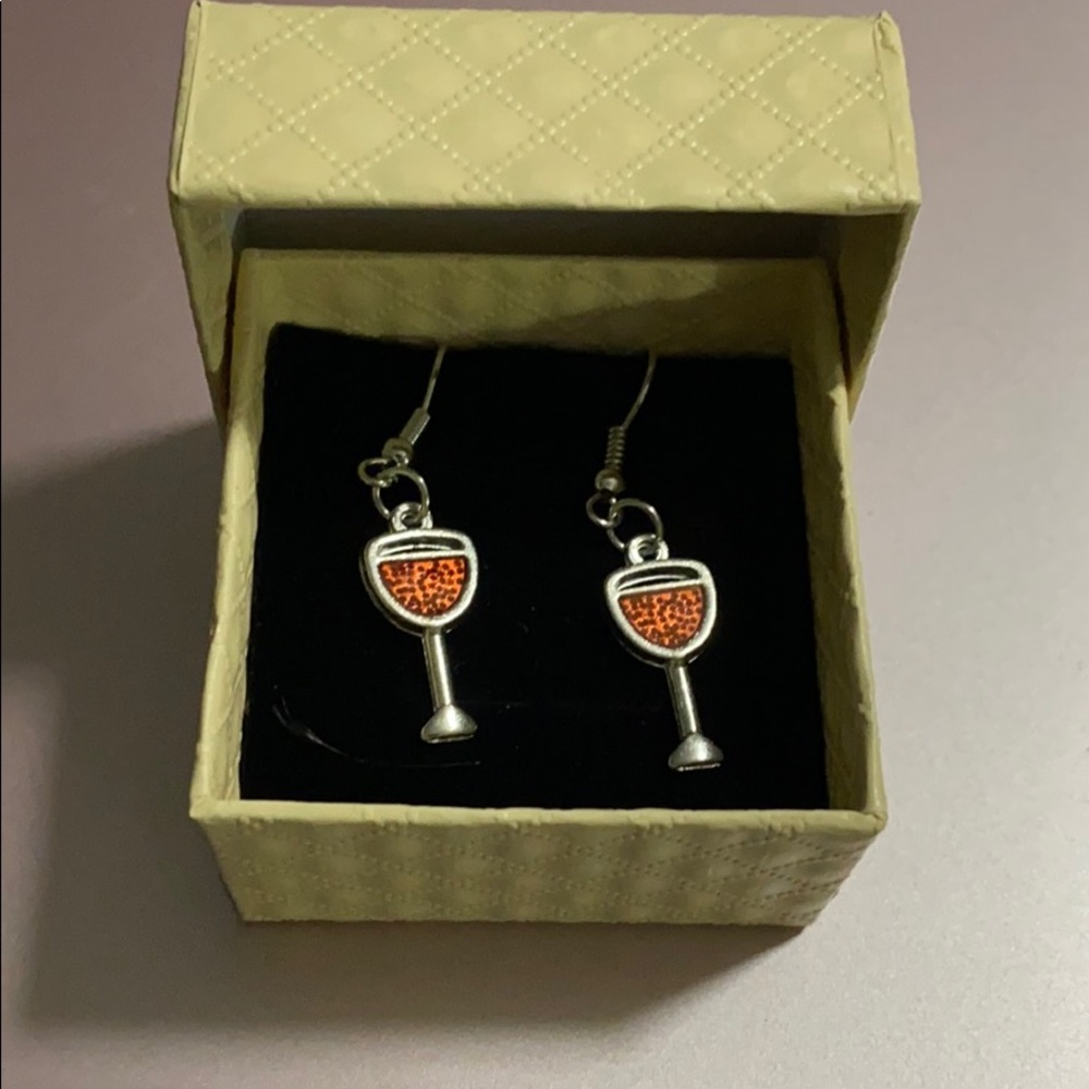 Red wine earrings